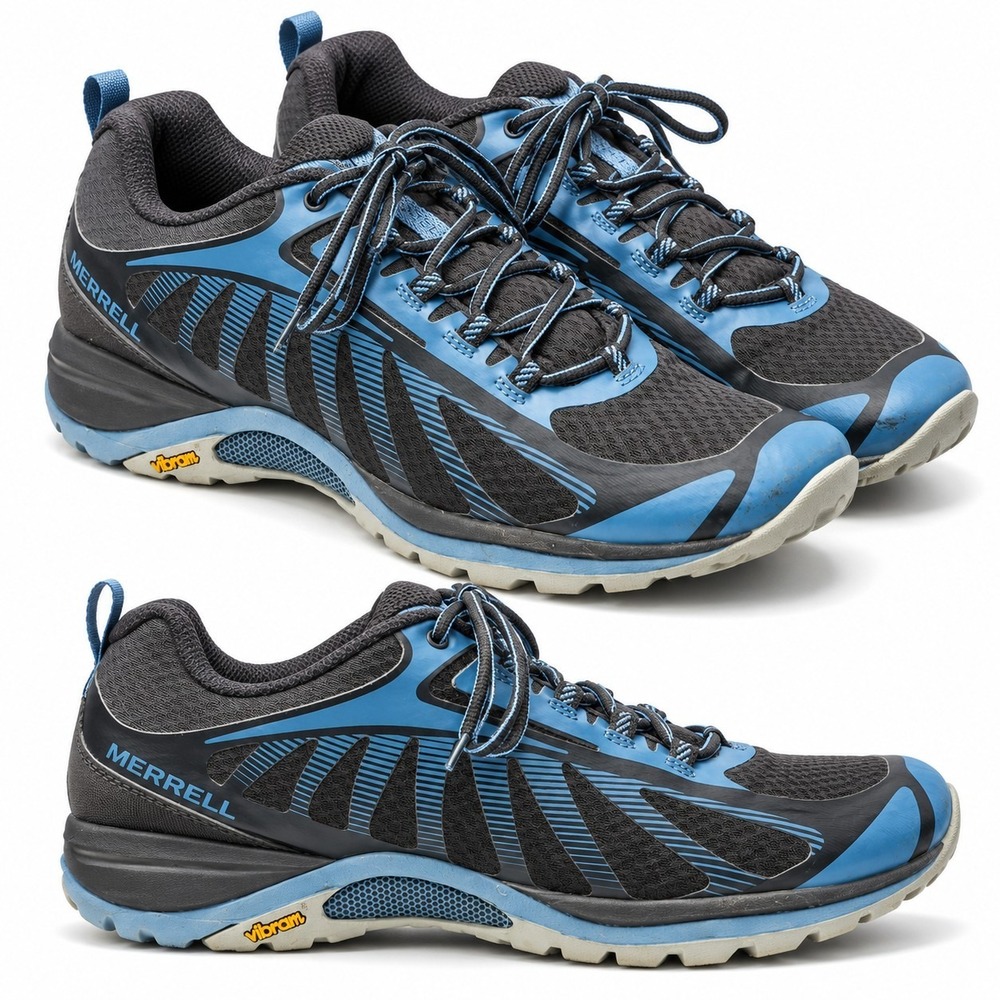 MERRELL Siren Edge 3 Hiking Sneaker Womens Sz 10.5 Black Blue Vibram TC5+ Vibram